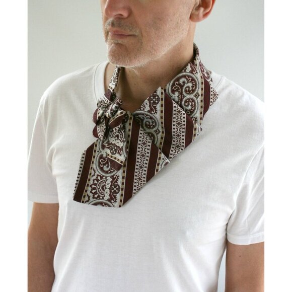 Ogsplosh Ascot Scarf Made From A Repurposed Vintage Necktie NEW - Picture 7 of 7